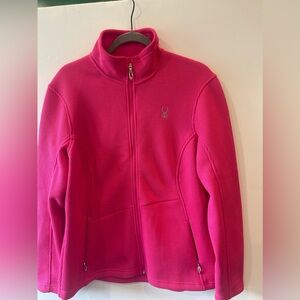Women’s hot pink Spyder zip up size xl